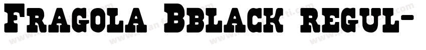 Fragola Bblack regul字体转换